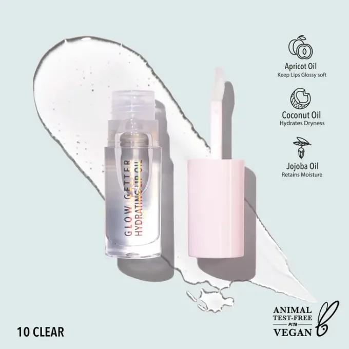 Huile hydratante pour les lèvres Glow Getter (010, transparente)