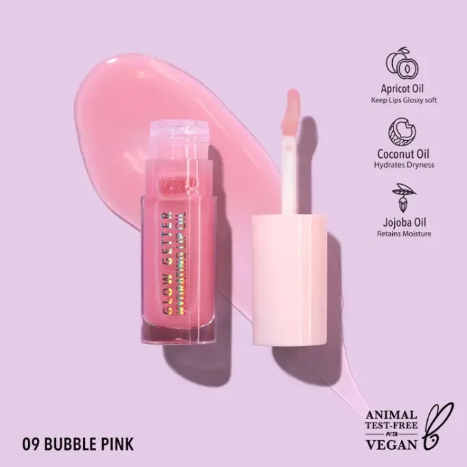 Huile hydratante pour les lèvres Glow Getter (009, BUBBLE PINK)