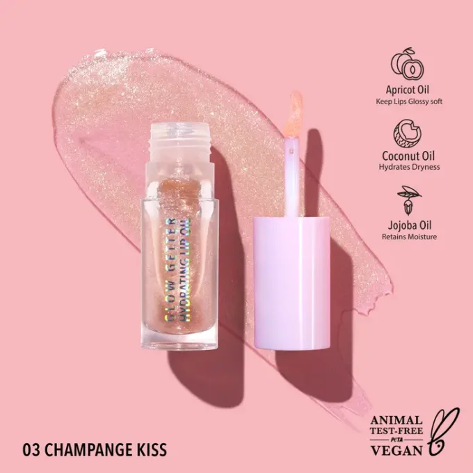 Huile hydratante pour les lèvres( 003 Champagne Kiss)